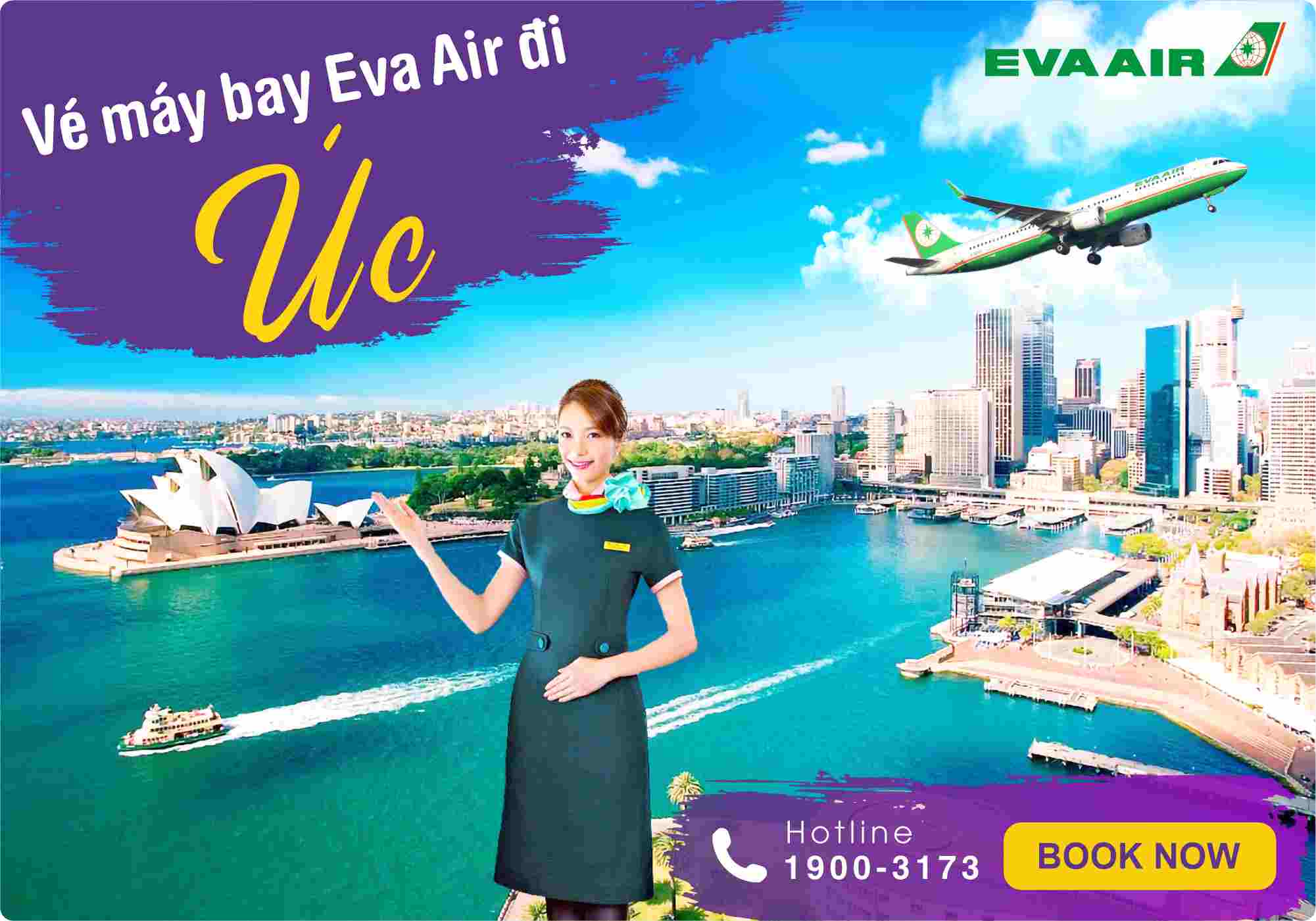 Thông tin giá vé máy bay đi Úc ưu đãi mới nhất | Vé máy bay Eva Air