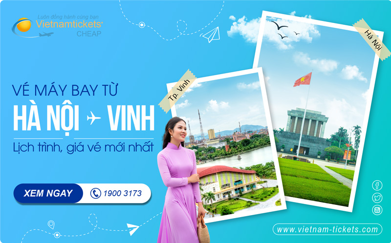 Lịch trình, giá vé mới nhất | Vé máy bay Hà Nội Vinh