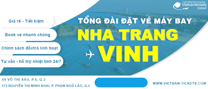 Vé máy bay Nha Trang Vinh giá rẻ