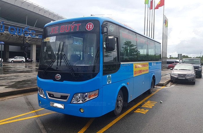 Tuyến xe buýt đưa/đón khách tại sân bay quốc tế Phú Quốc | Vé máy bay Sài Gòn Phú Quốc
