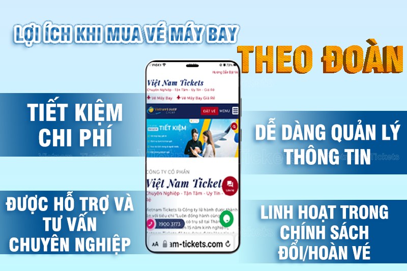 Lợi ích khi mua vé máy bay theo đoàn