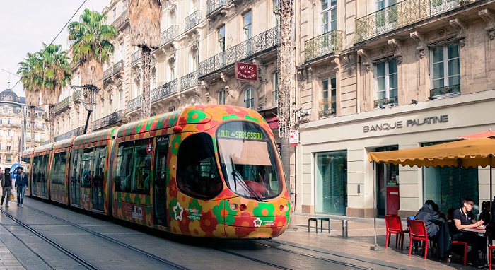 Hành khách có thể di chuyển tại Montpellier bằng các phương tiện công cộng